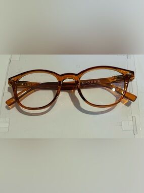 New Rae Dunn Readers 1.5 Magnification Orange Brown Frames Men's